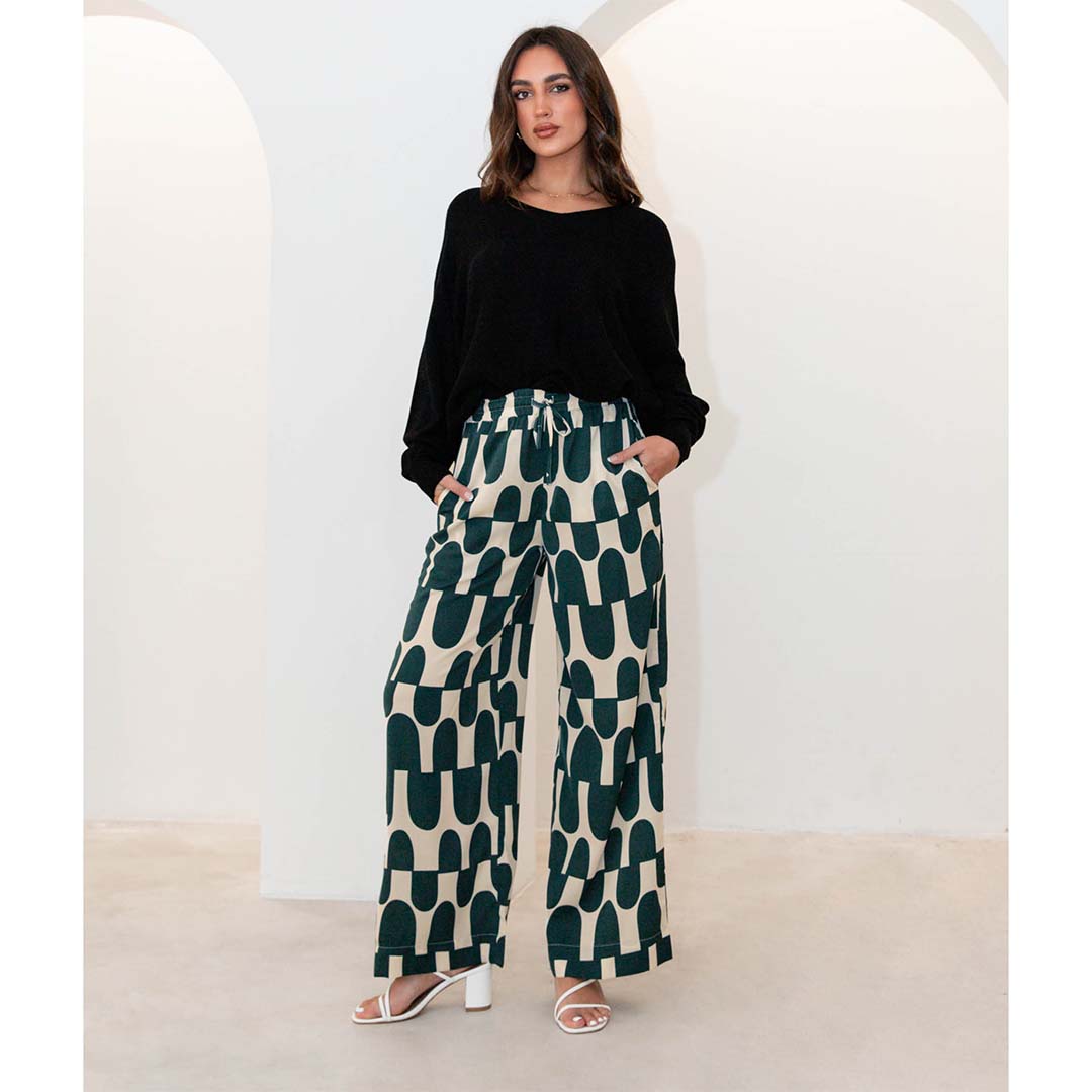 ARTIQUE PANTS: EMERALD GREEN