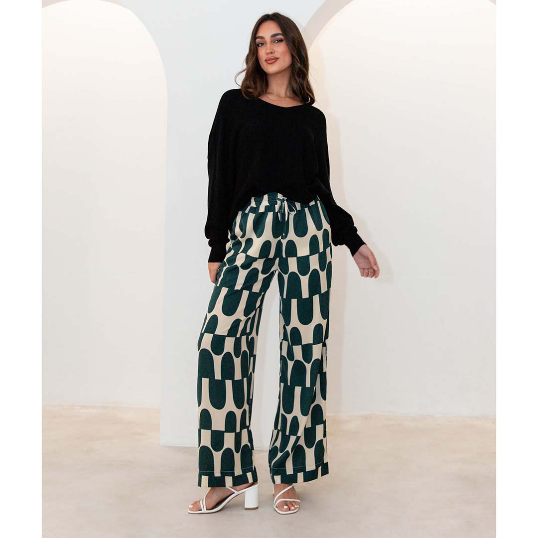 ARTIQUE PANTS: EMERALD GREEN