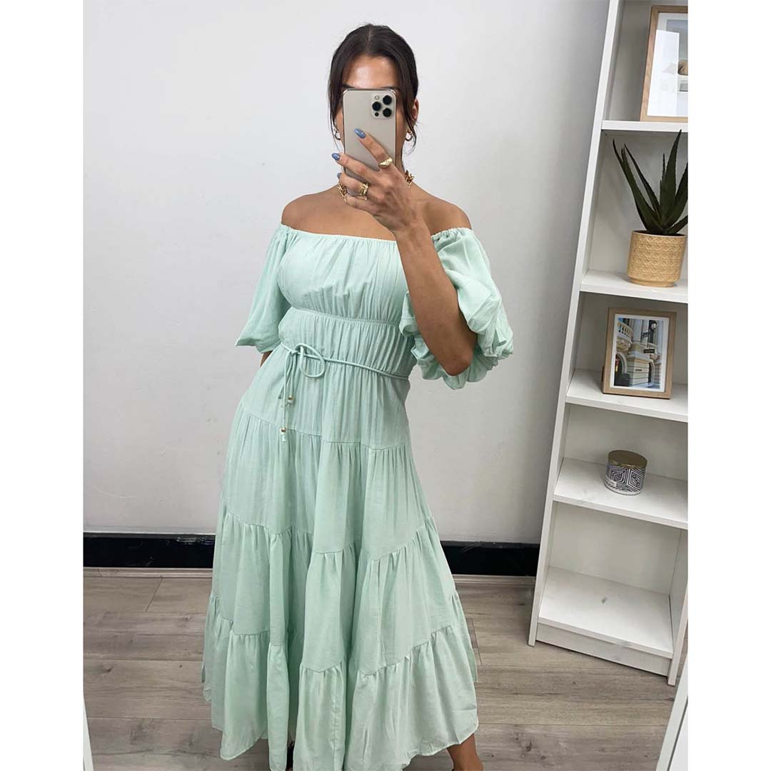 MAYBELLE DRESS (MINT): Pink Diamond