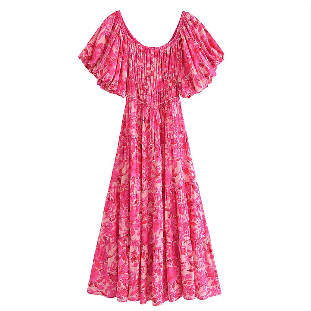 BLOSSOM DRESS (PINK) : Pink Diamond